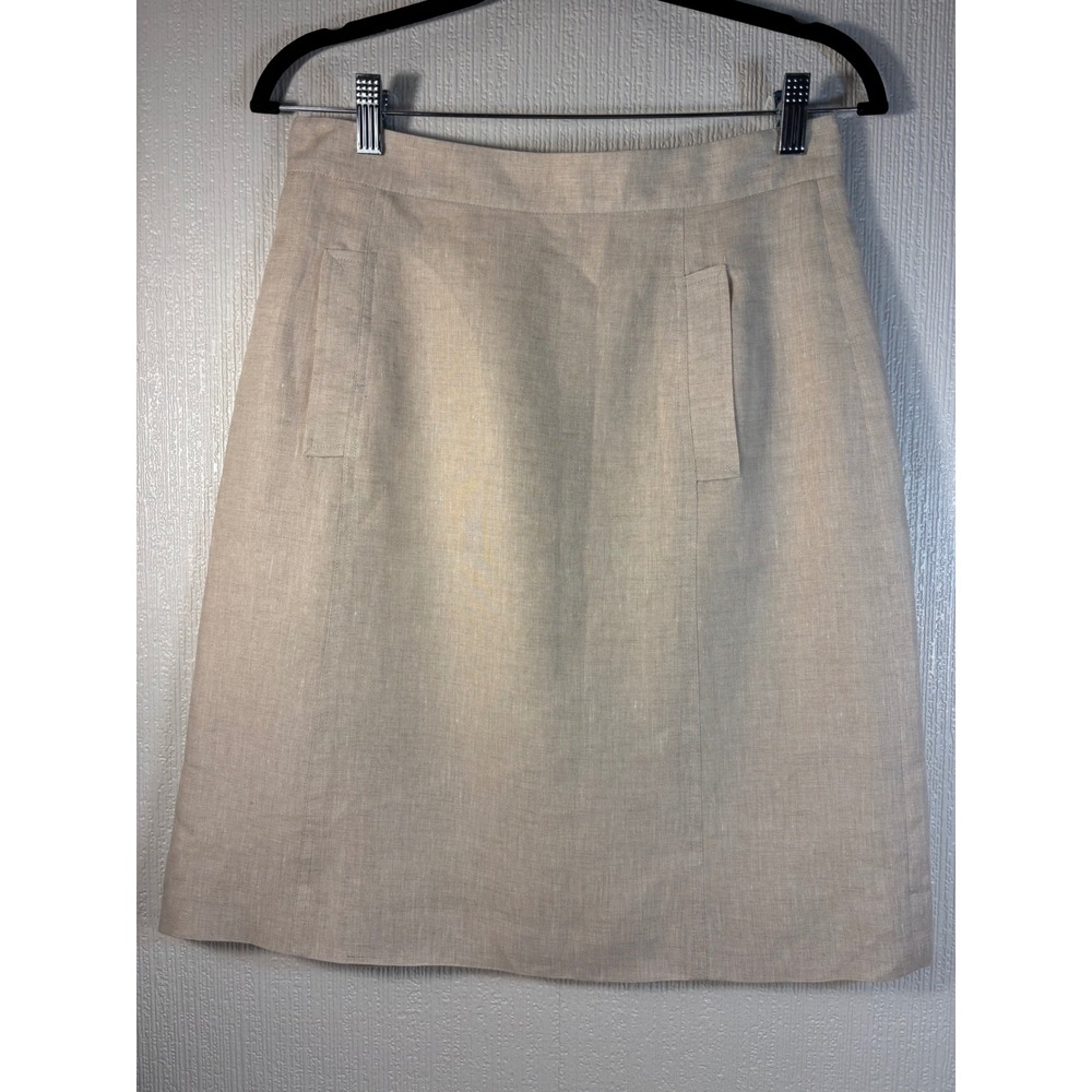 Brooks Brothers Linen Pencil Flax Skirt Size 6